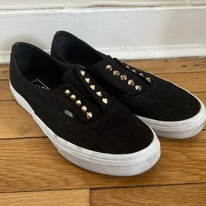 Vans slip on with gold studs